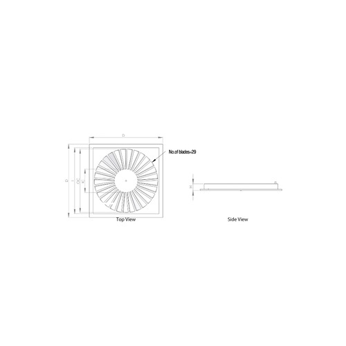 SW-2T Fan Type Swirl Ceiling Diffuser - Image 3